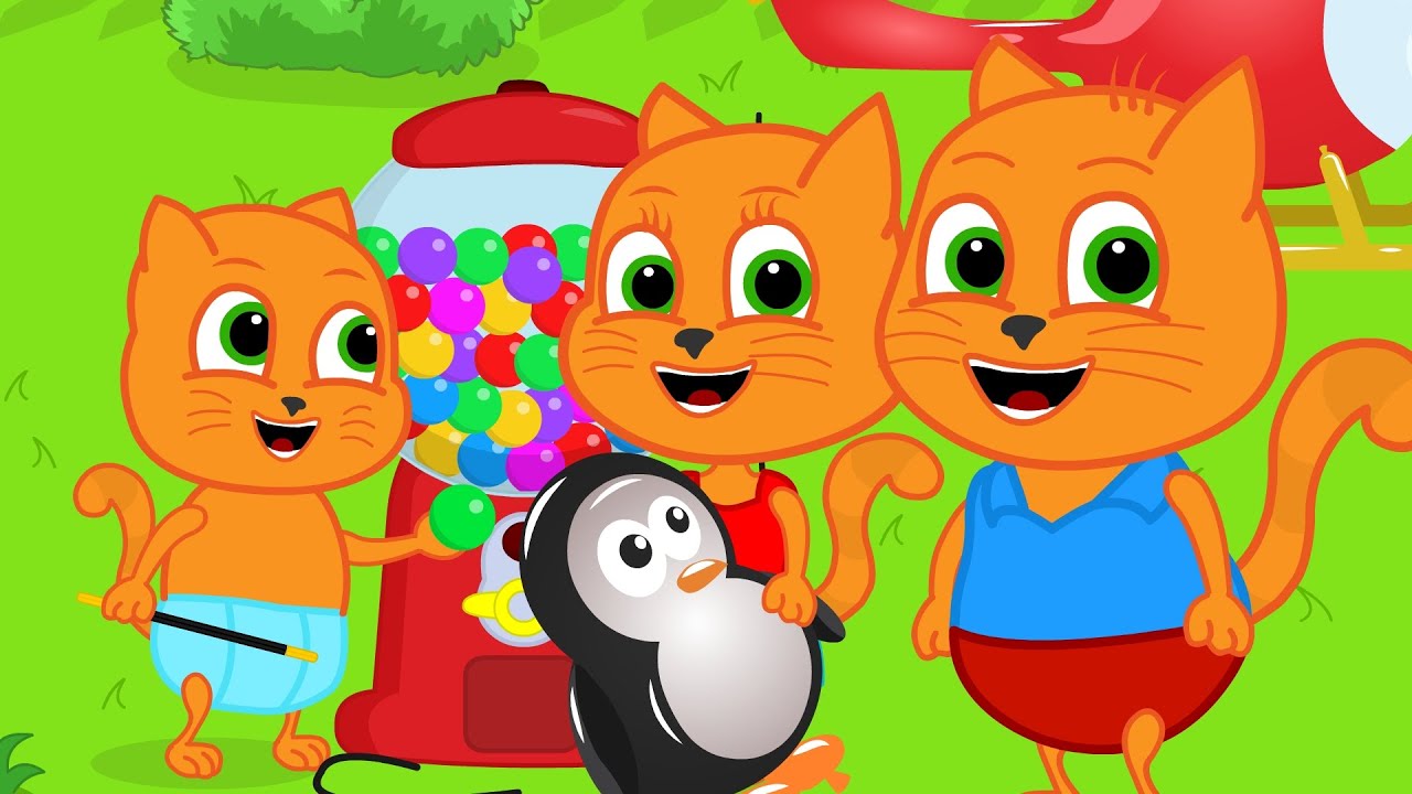 Cats Family en Français - Ballon Machine de Gomme Animé 2024 en Français
