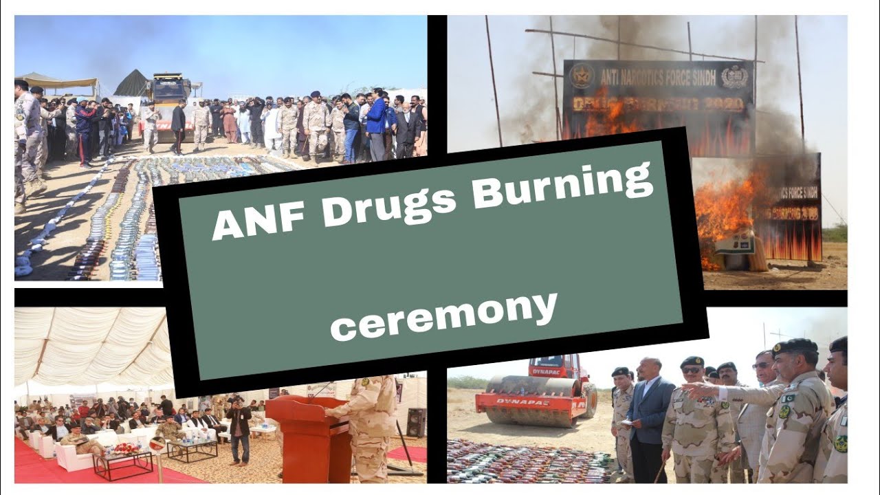 ANF Sindh held Drugs Burning  Ceremony in Karachi 2022
