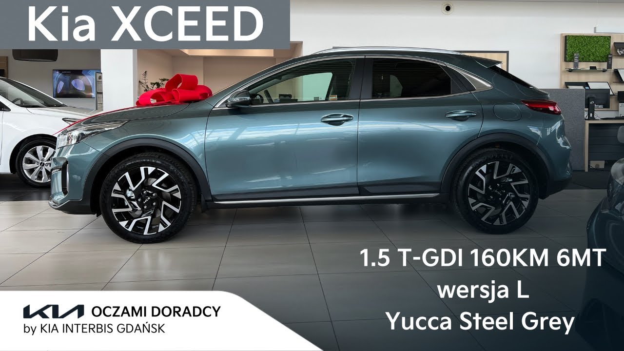 Kia XCEED MY2024 [1.5 T-GDI 160KM 6MT] wersja L z pakietem AEB w kolorze Yucca Steel Grey | 4K
