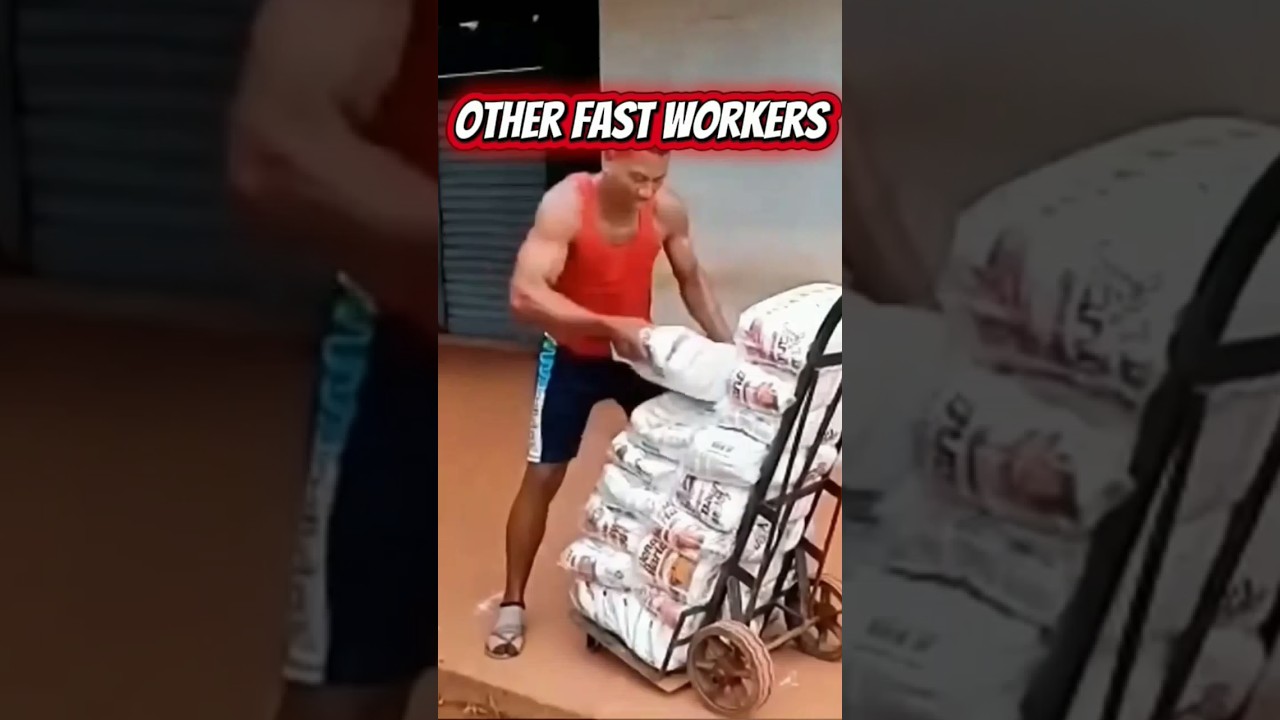 Fastest workers on earth the last one is crazy #trending #funny #viral #work