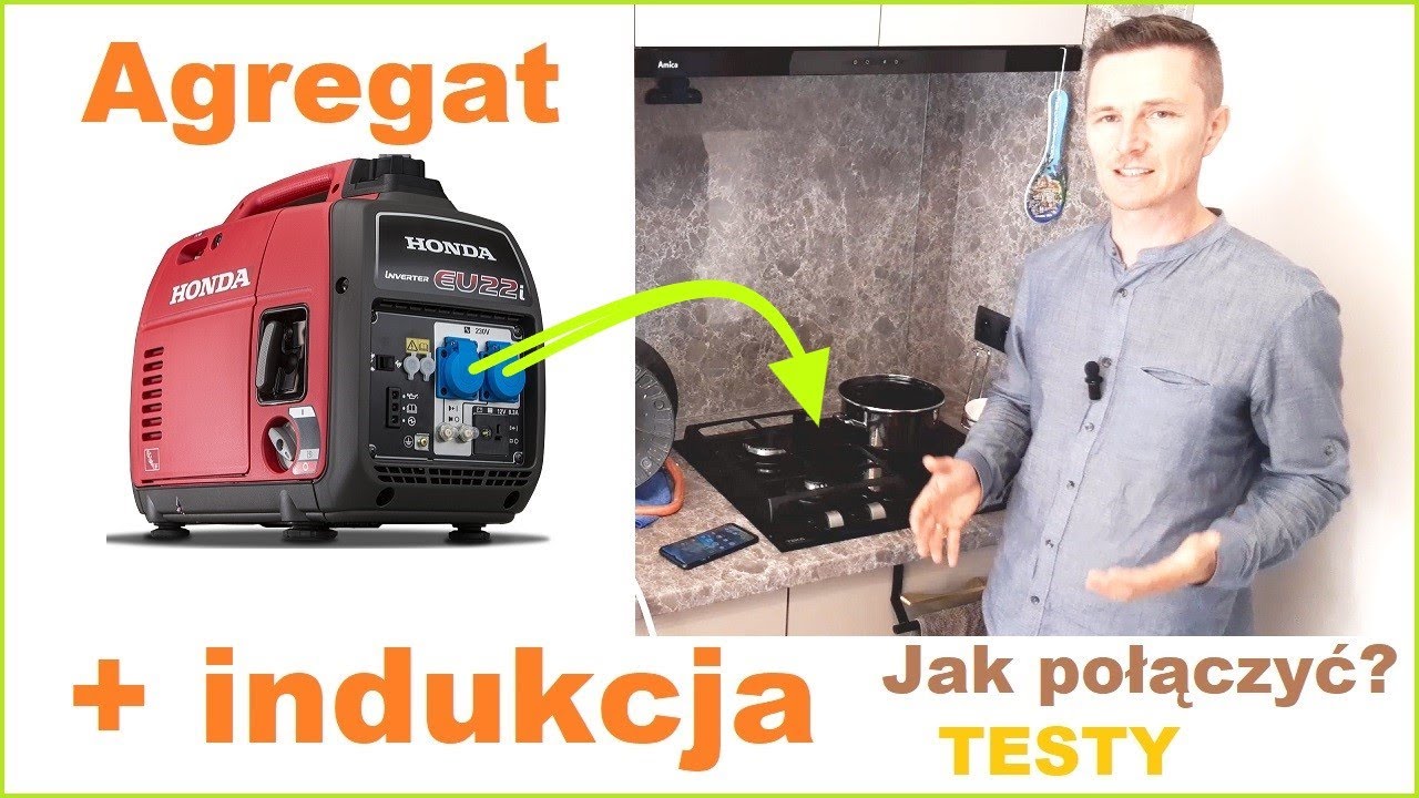 Agregat + INDUKCJA. Zrób takie żonie. Jak podłączyć test gotowanie pomiar mocy. Honda w całym domu