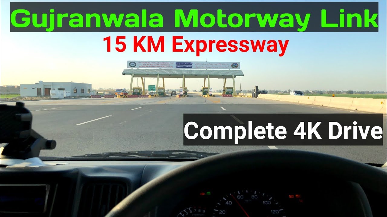 Gujranwala Expressway, 4K Drive, Link To Motorway Lahore Sialkot | Complete Video