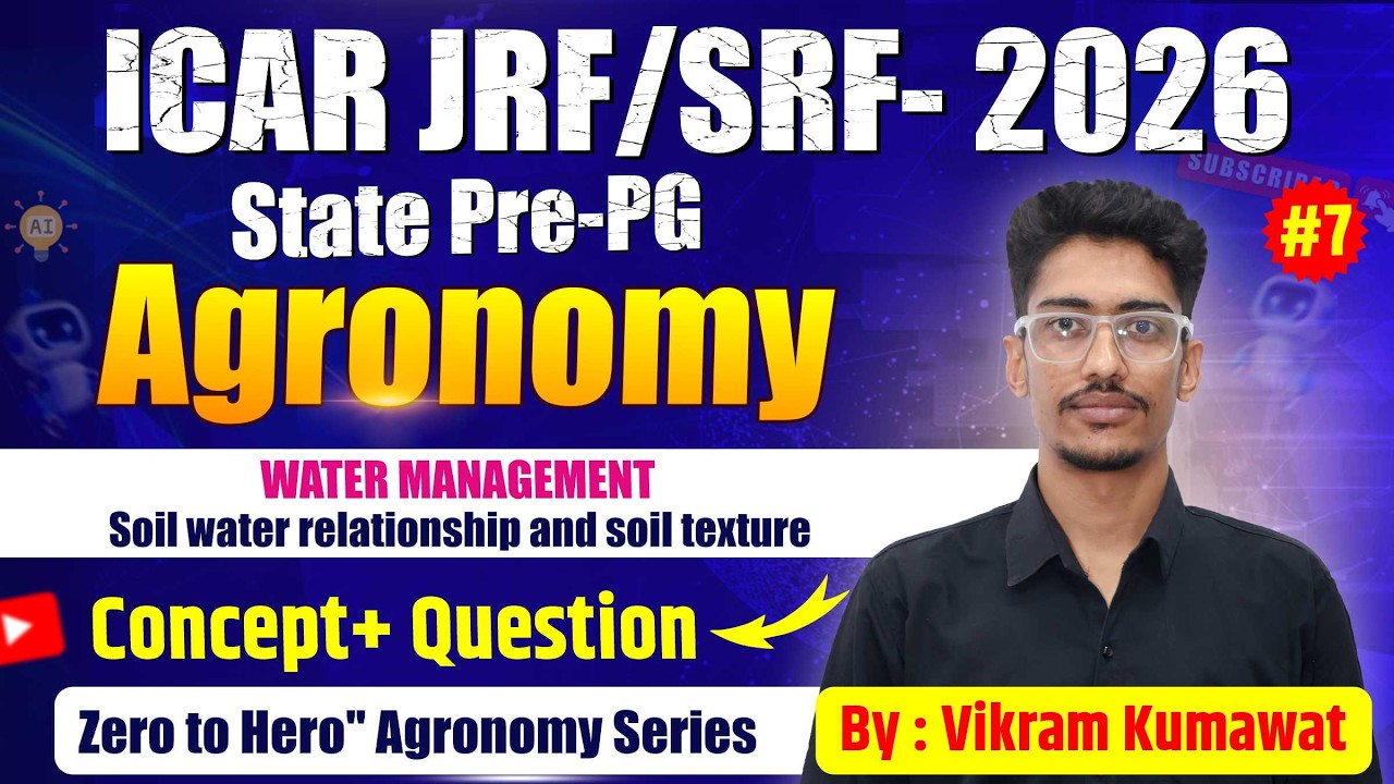 ICAR JRF/SRF-2026 | Agronomy Previous Year Paper Analysis | State & Other State Pre-PG |