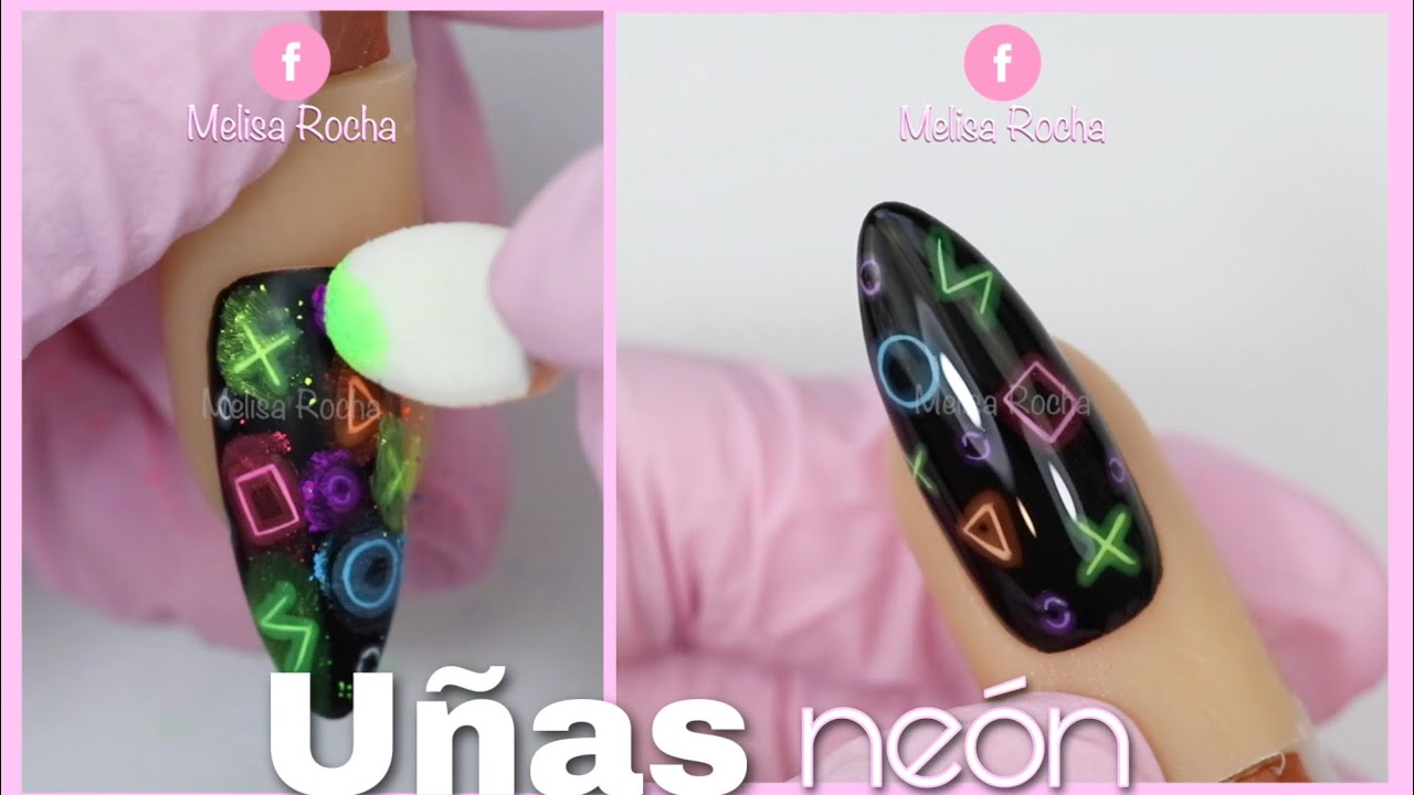 Uñas efecto Neón Sign 💅🏼✨ Nail Art
