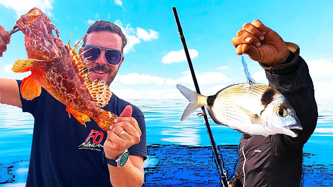 PECHE DORADES EN BATEAU et ENORME CHAPON !
