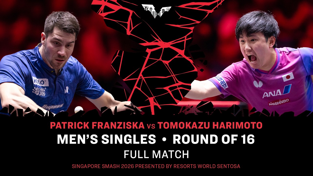 FULL MATCH | Patrick Franziska vs Tomokazu Harimoto | MS R16 | #WTTSingapore2026