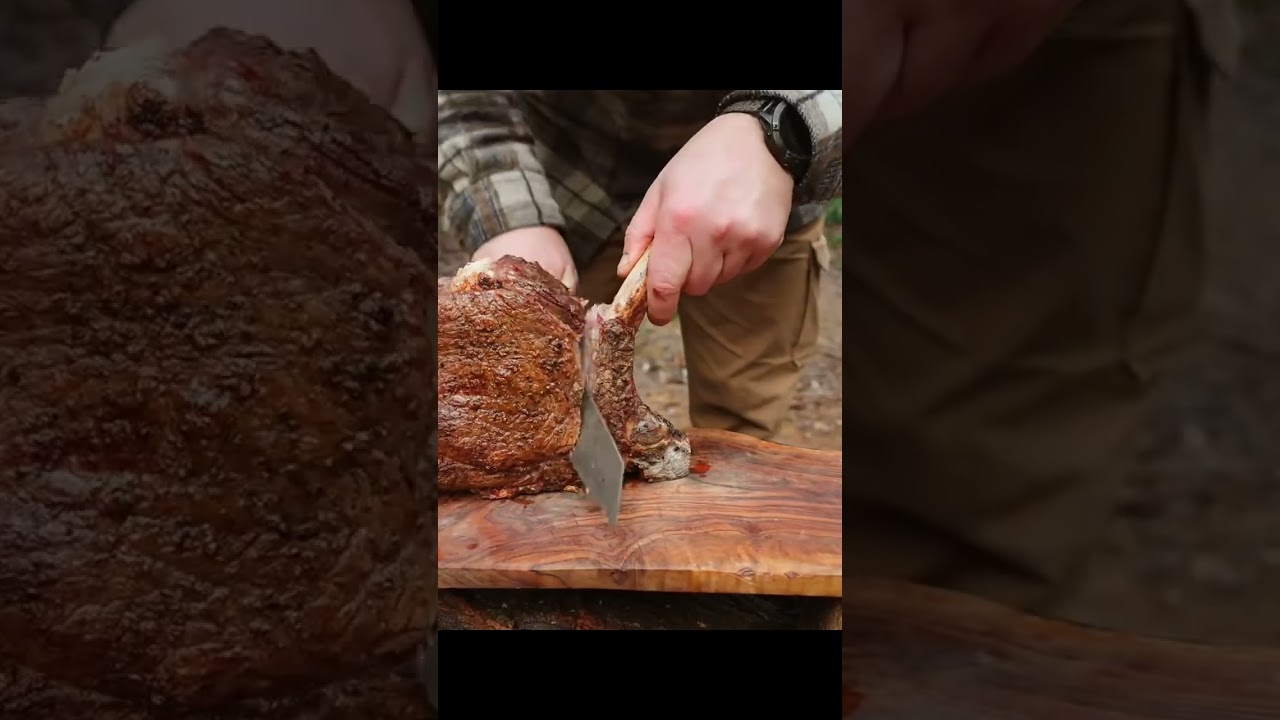 #bushcraft #cooking #steak #outdoorcooking #survival #masakdihutan#tomahawksteak #streetfood#camping