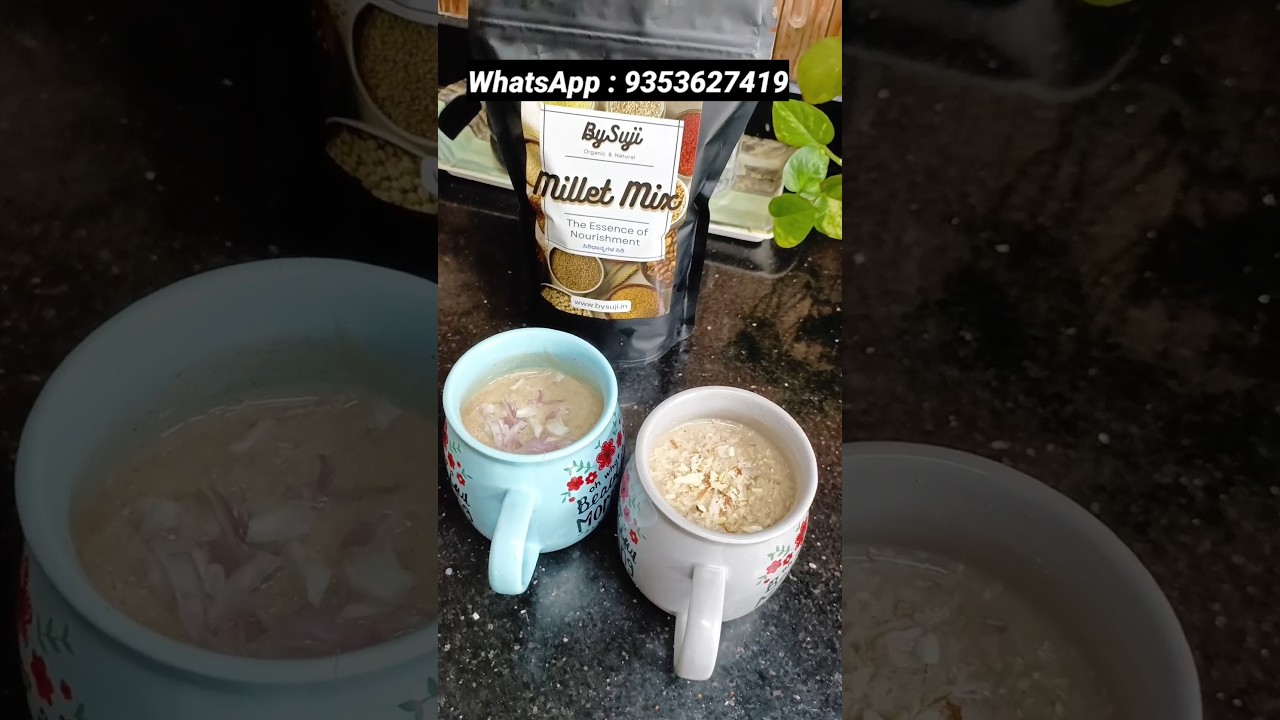 2 health drink recipes using homemade malt powder #milletmix |#malt #milletrecipe  #shorts #trending