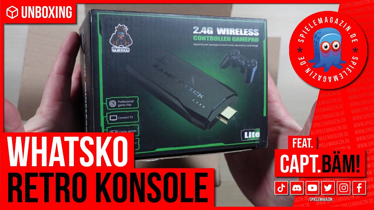 Whatsko Retro Konsole Teil 1: Unboxing &ndash; Erster Eindruck beim Auspacken 📦 (Game Stick Lite 4K)