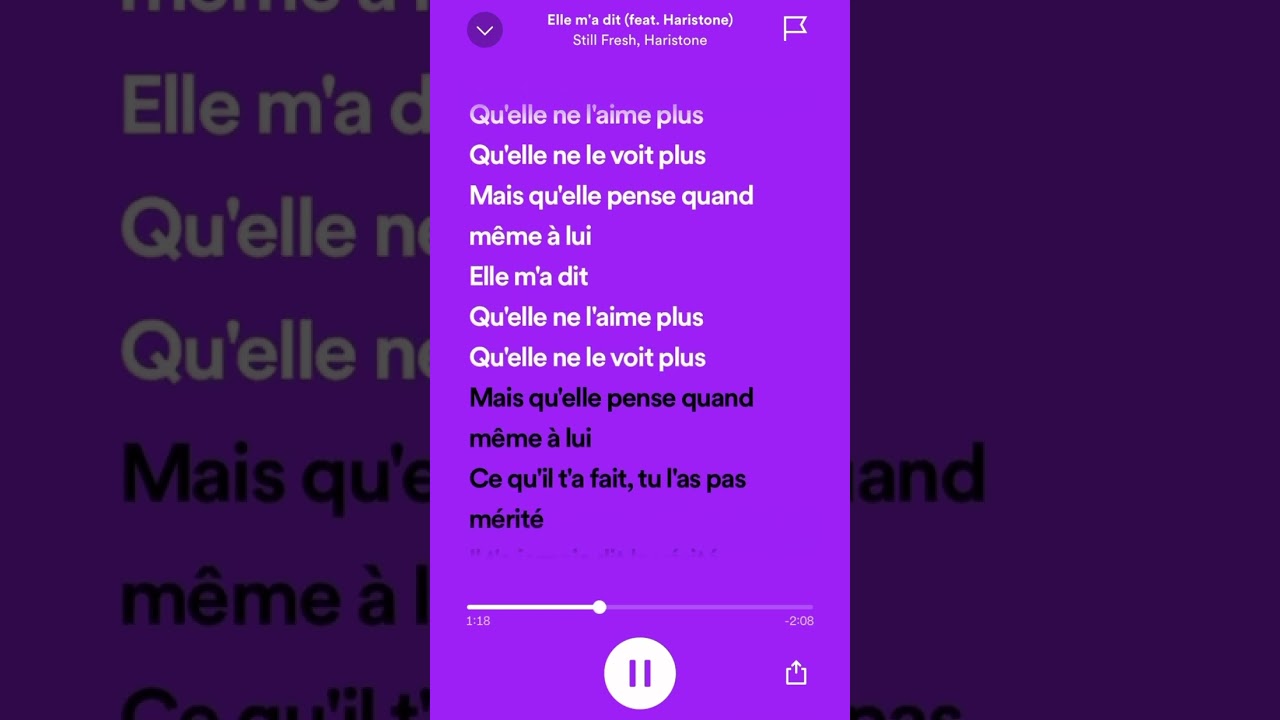 Still Fresh - Elle m’a dit Speed up + parole