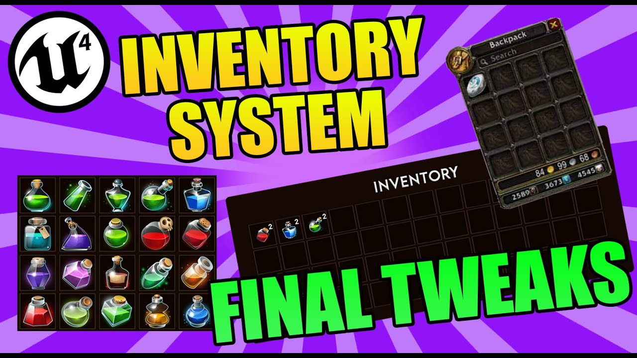 Unreal Engine 4 - Inventory System Tutorial Final Tweaks (Free Download)