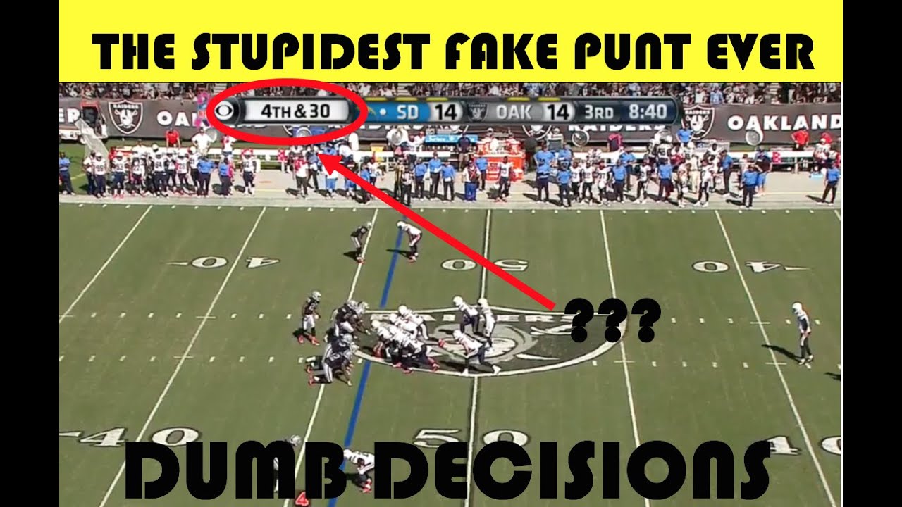 Dumb Decisions: The STUPIDEST Fake Punt Ever