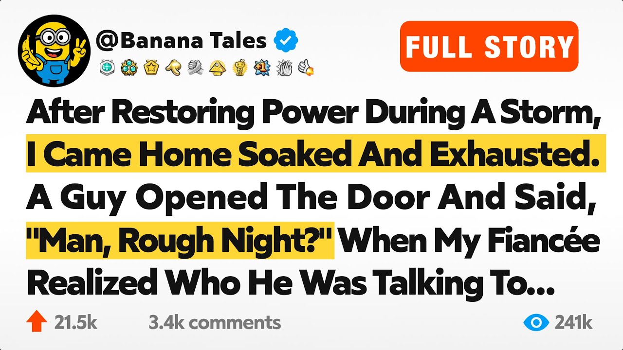 After Restoring Power During A Storm, I Came Home Soaked And Exhausted. A Guy Opened…