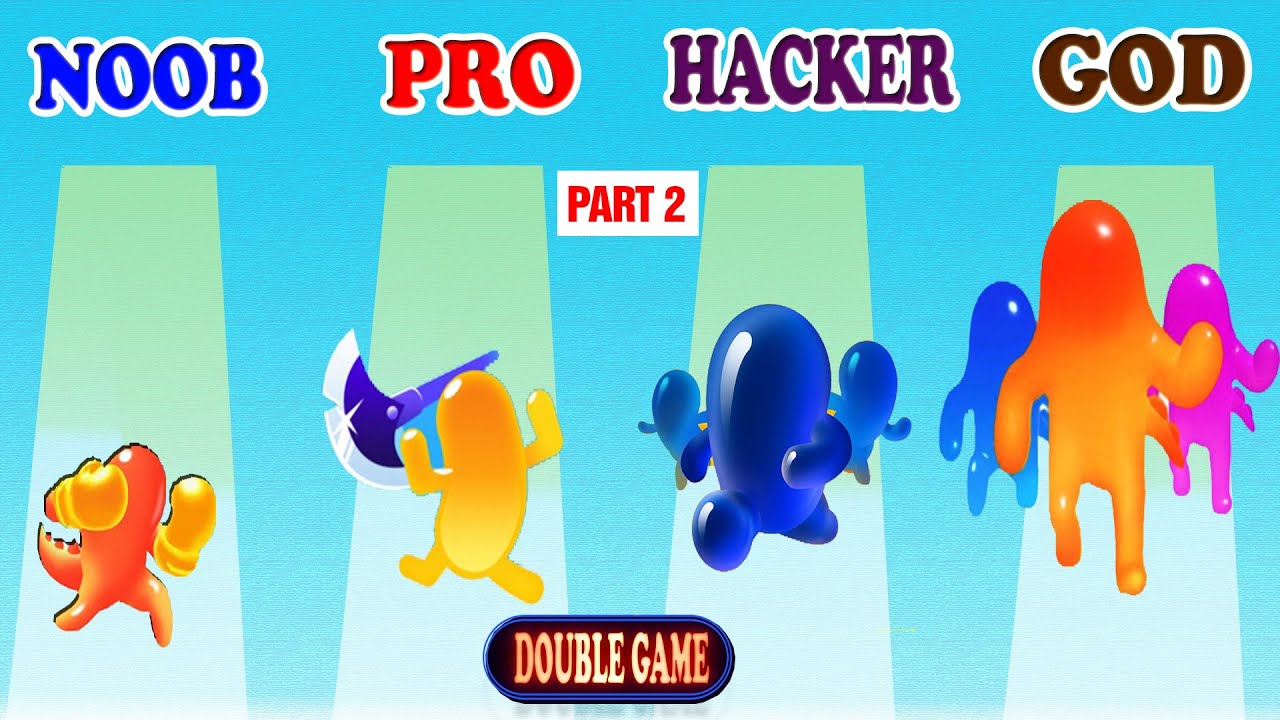 NOOBvsPROvsHACKERvsGOD in DINO RUNNER 3D vs JOIN BLOB CLASH 3D - Part 2