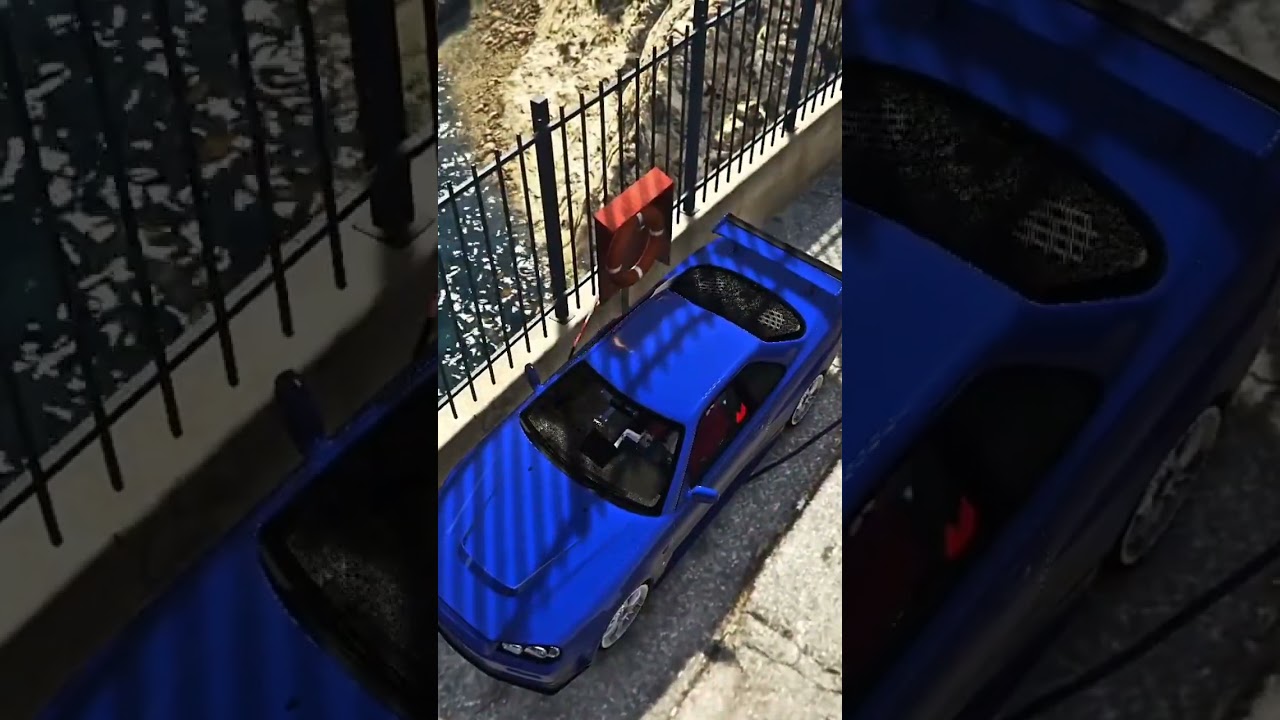 NISSAN GTR на супер спуске в ГТА 5. Чит тачки в GTA 5
