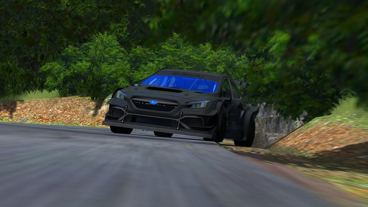flying through Gunsai Touge in a Subaru WRX Project Midnight