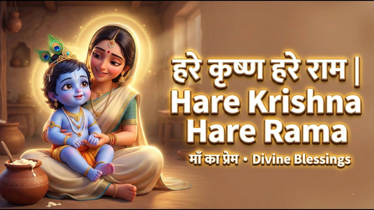 ✨ हरे कृष्ण हरे हरे | Hare Krishna Maha Mantra 🙏 | Krishna Mantra Chanting 108 Times