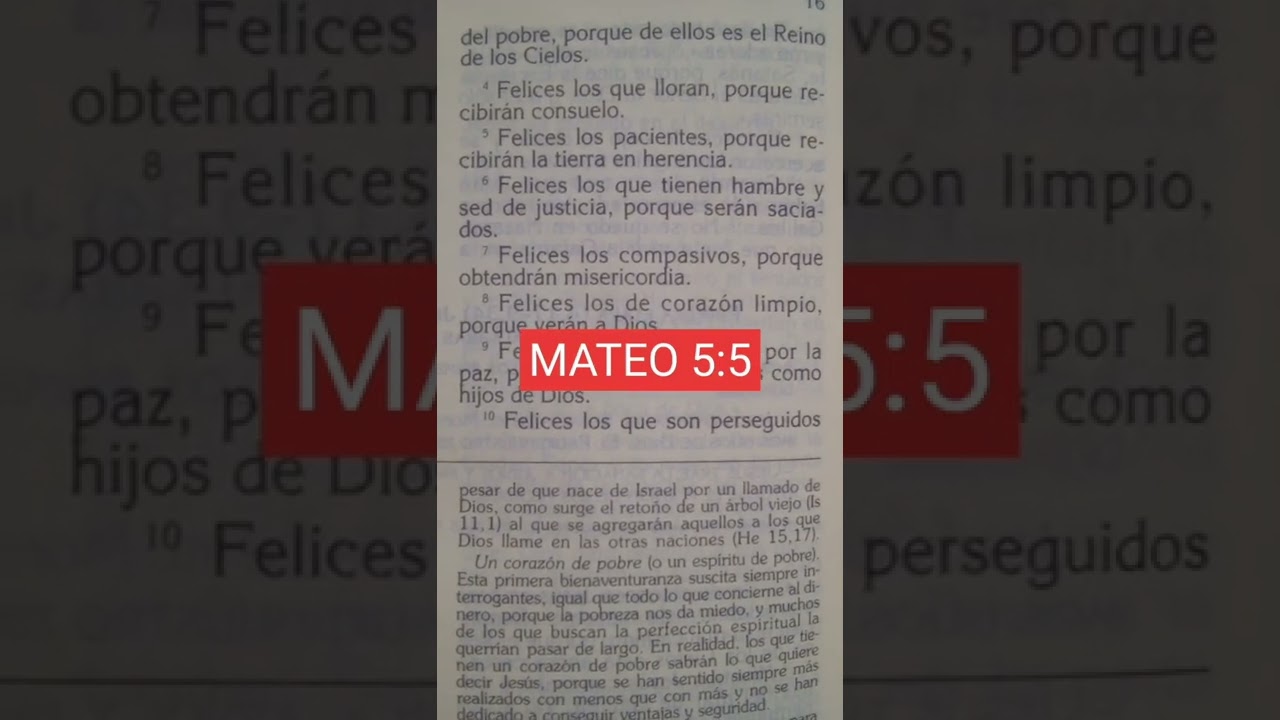 MATEO 5:5 #lospasajesdelabiblia #biblia #palabradeDios