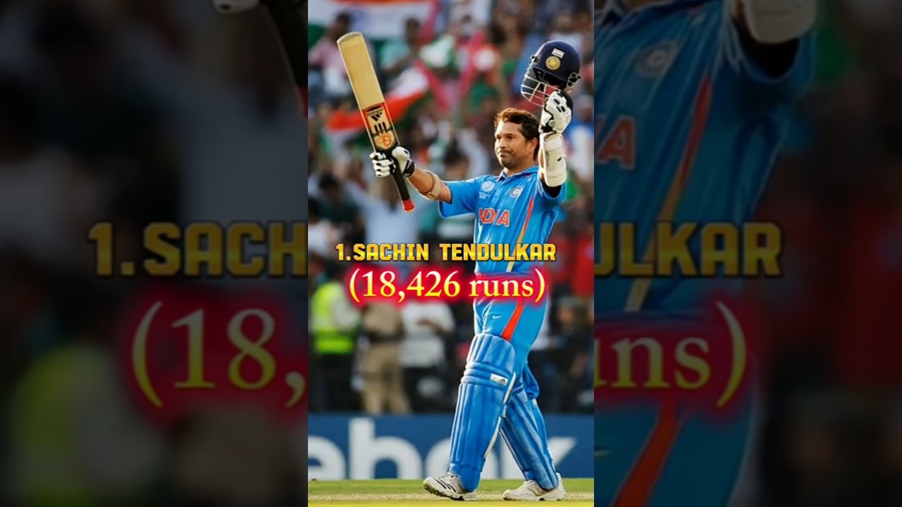 Top 10 Highest Run Scorers for India (ODI Cricket) #cricket #shorts #virat