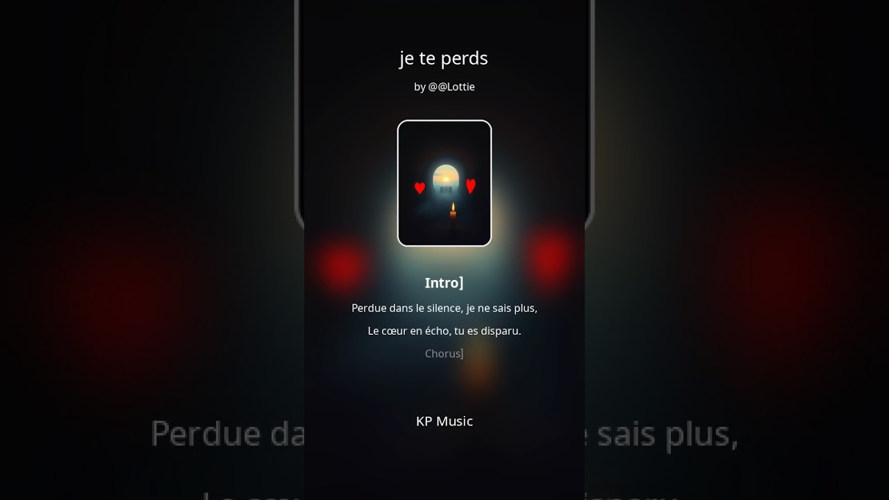 Je te perds 