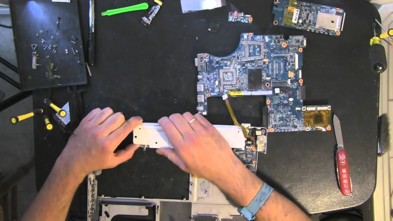 SONY VGN CR515E, take apart, disassemble, how to open disassembly