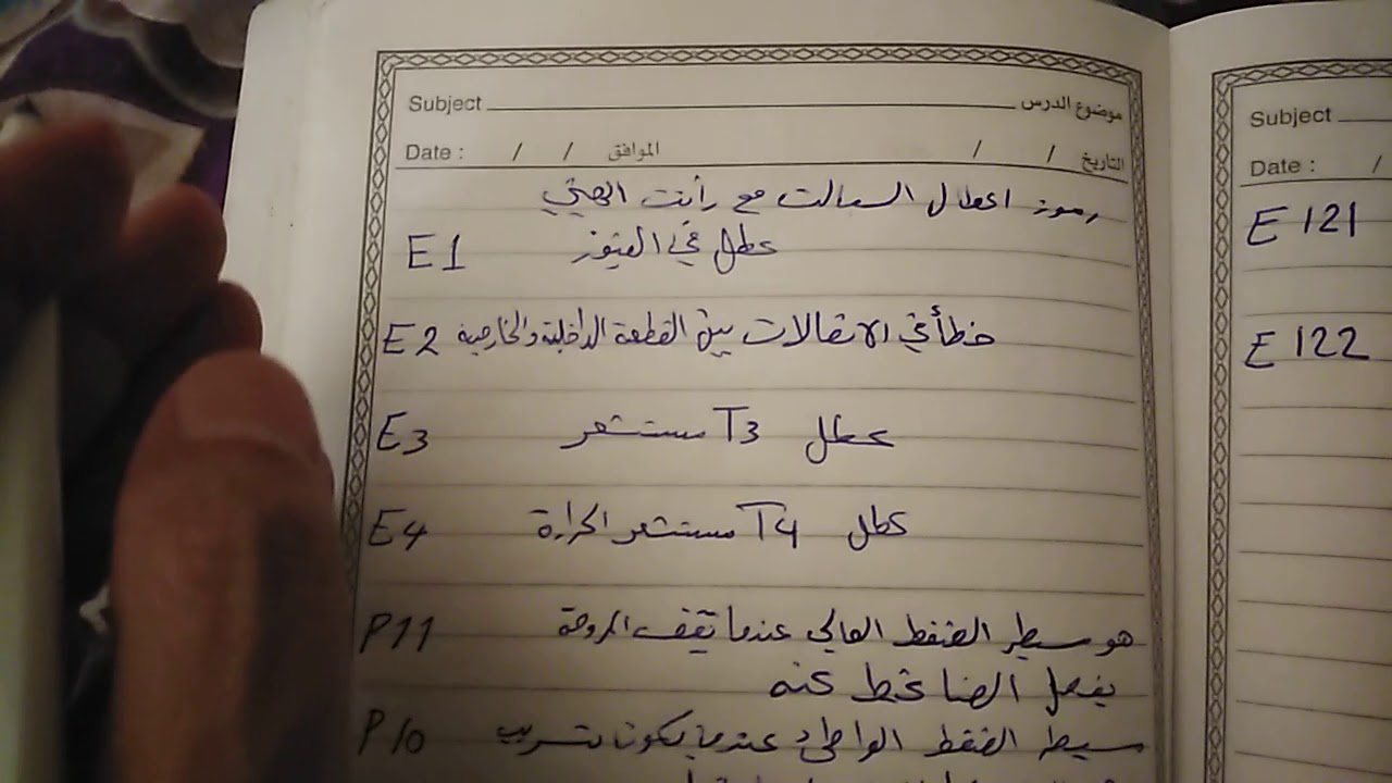 رموز اعطال السبلت التي تظهر في شاشة السبلت ماذا تعني