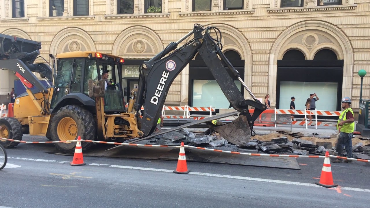 Cool tricks with a backhoe