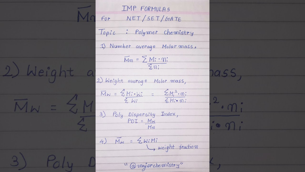 Important formula for 