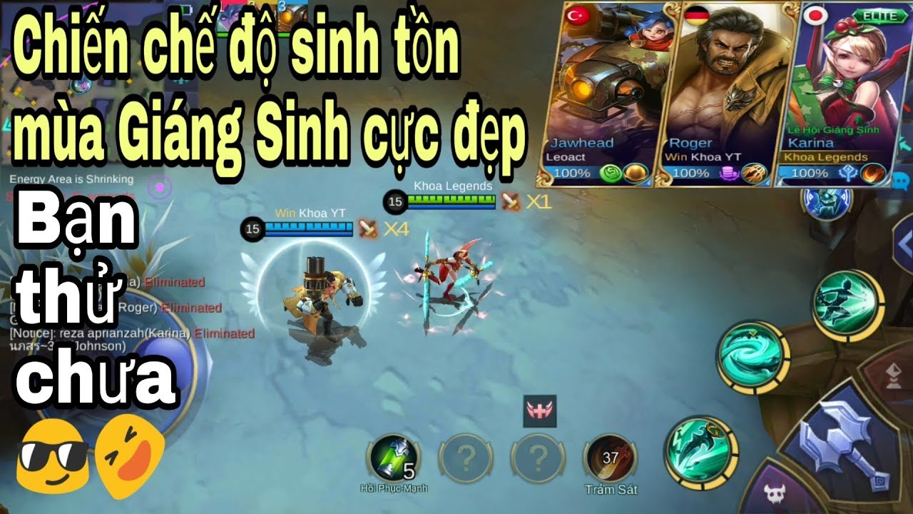 Mobile legends: Thử th&aacute;ch top 1 chế độ sinh tồn m&ugrave;a Gi&aacute;ng Sinh, map qu&aacute; đẹp