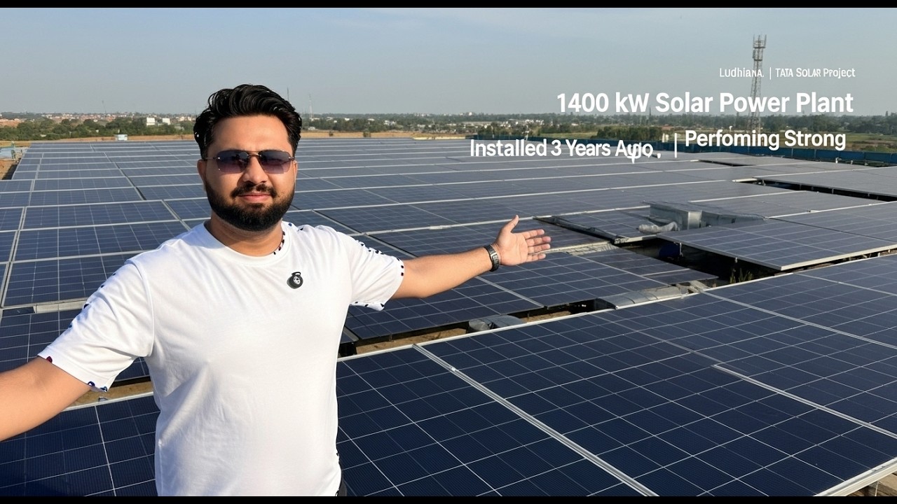 1400 kW Solar Power Plant After 3 Years  | Tata Solar Project Ludhiana | Tech Power Solar