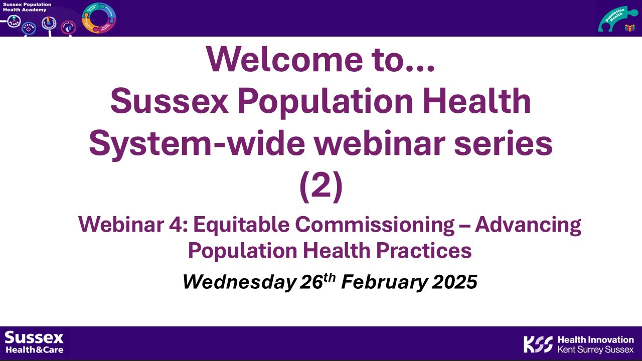Equitable Commissioning – Advancing Population Health Practices