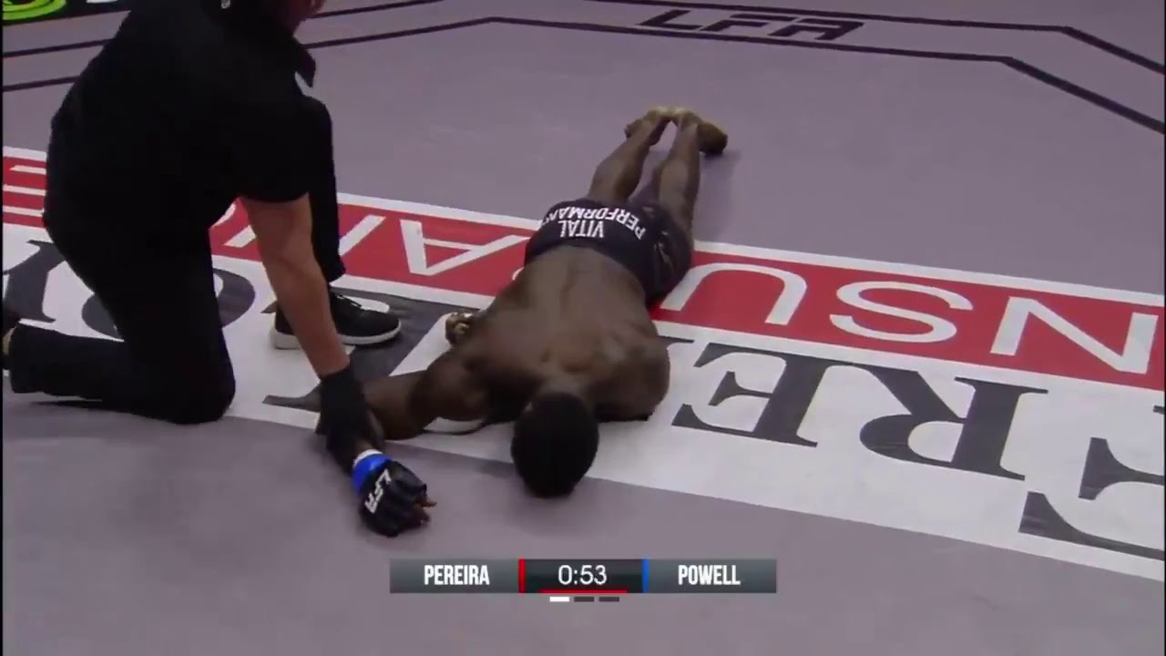 Alex Pereira KO's Thomas Powell (The fighter who KO'ed Israel Adesanya)