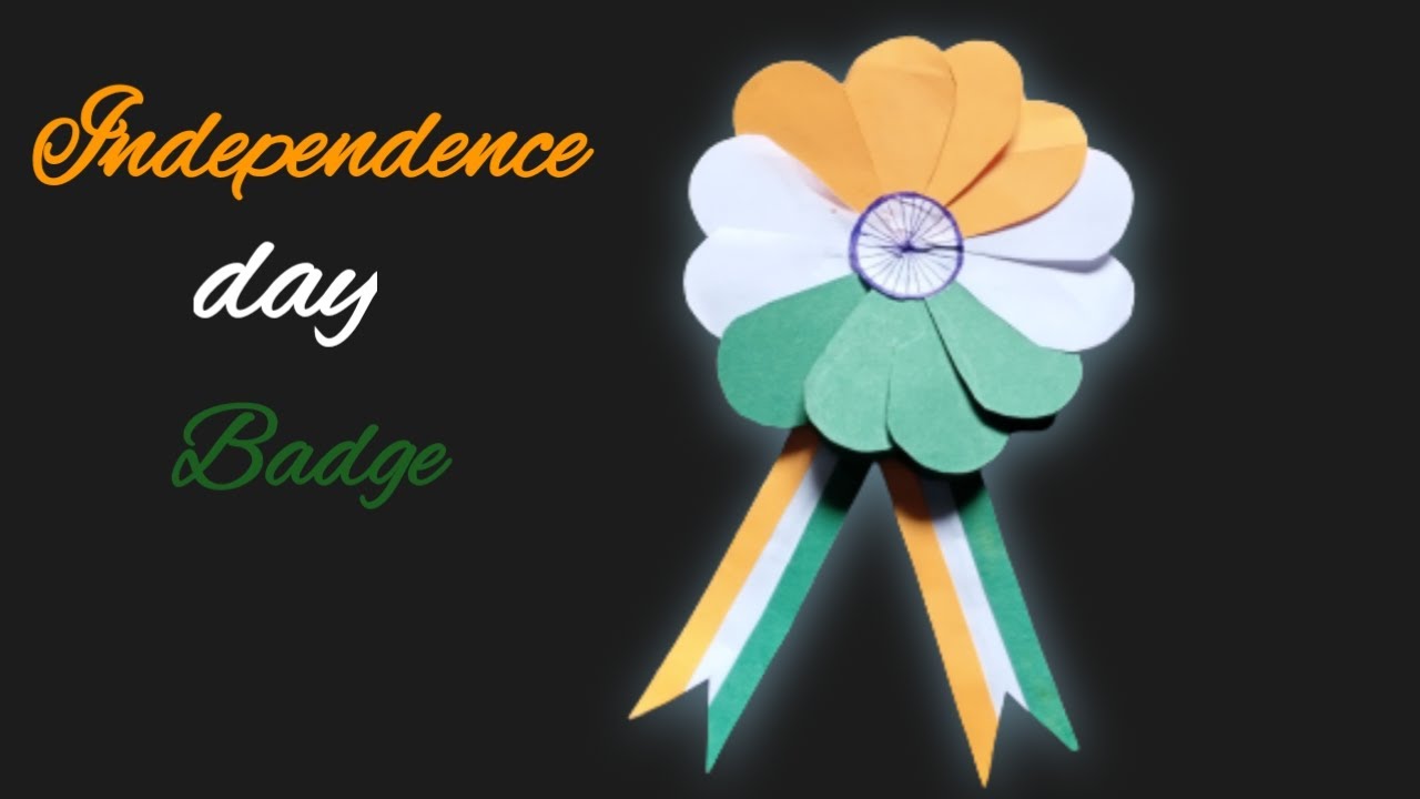 Diy independence day badge / independence day badge making/ independence day