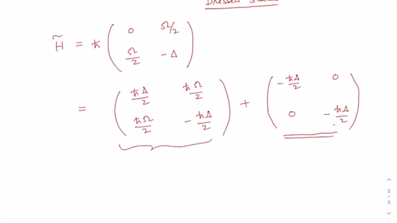 Dressed States;Introduction to Density Matrix #swayamprabha