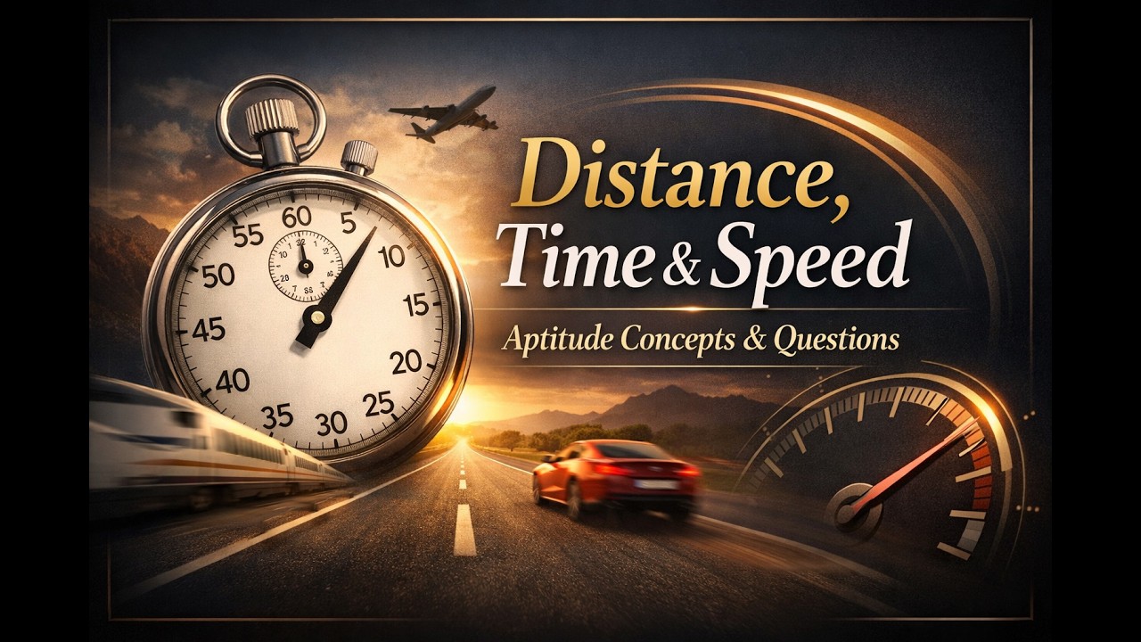 Distance, Time & Speed | Concepts & Practice Questions | Placement, Banking, SSC CGL, CAT