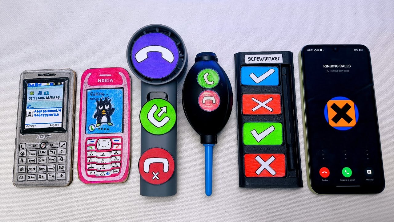 Asus vs Nokia 310 vs Fan Phone vs Blower phone vs Screwdriver tool vs Galaxy a26 incoming call