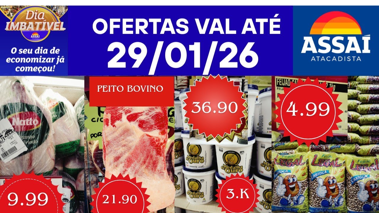 Assaí atacadista Benfica recife ofertas de frango carne bovina suína ovos feijão macarrão Flocão 
