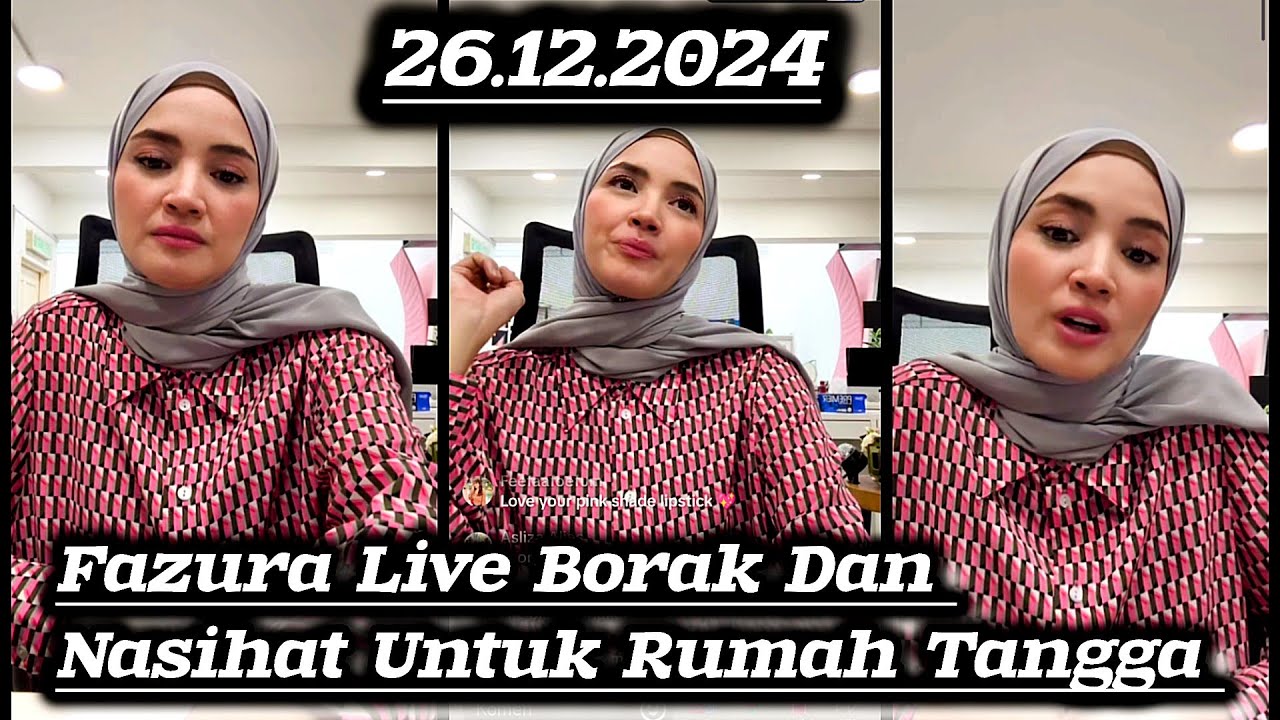 Fazura Live - Nasihat Rumah Tangga & Live Santai Borak #fazurafattah ##fazura #artismalaysia #artis