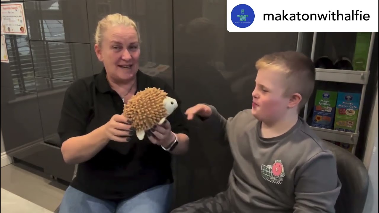Makaton for ‘HEDGEHOG’ 🦔