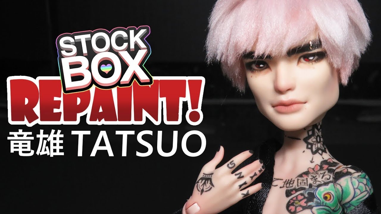STOCK BOX Repaint! Tatsuo Goth Male Monster High OOAK Doll