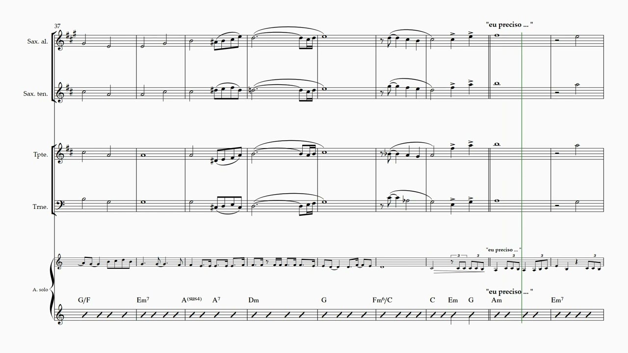 SE EU NÃO TE OUVIR / Sarah Farias [PARTITURA(sheet music) para Naipe de METAIS ]👇PARTITURA PDF👇