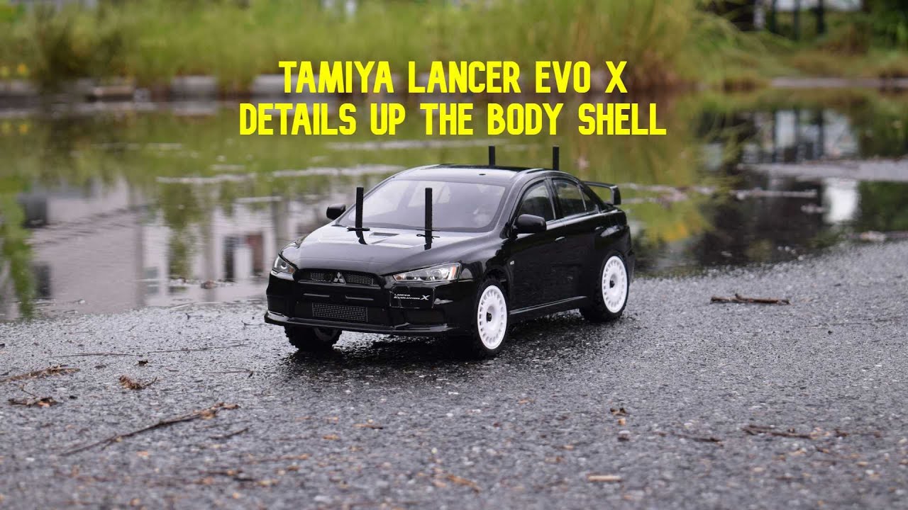 TAMIYA XV01 - LANCER EVO X: Addition body shell details