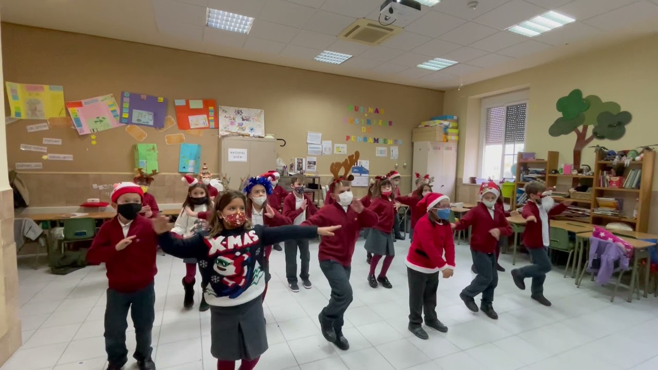 2º A de primaria os desea Feliz Navidad.