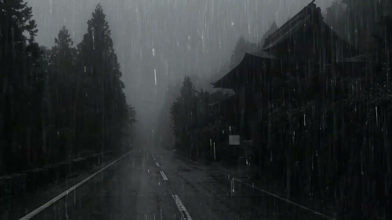 Rain Sounds for Sleeping 🌧️ 10 Hours Heavy Rain & Thunderstorm | Deep Sleep White Noise