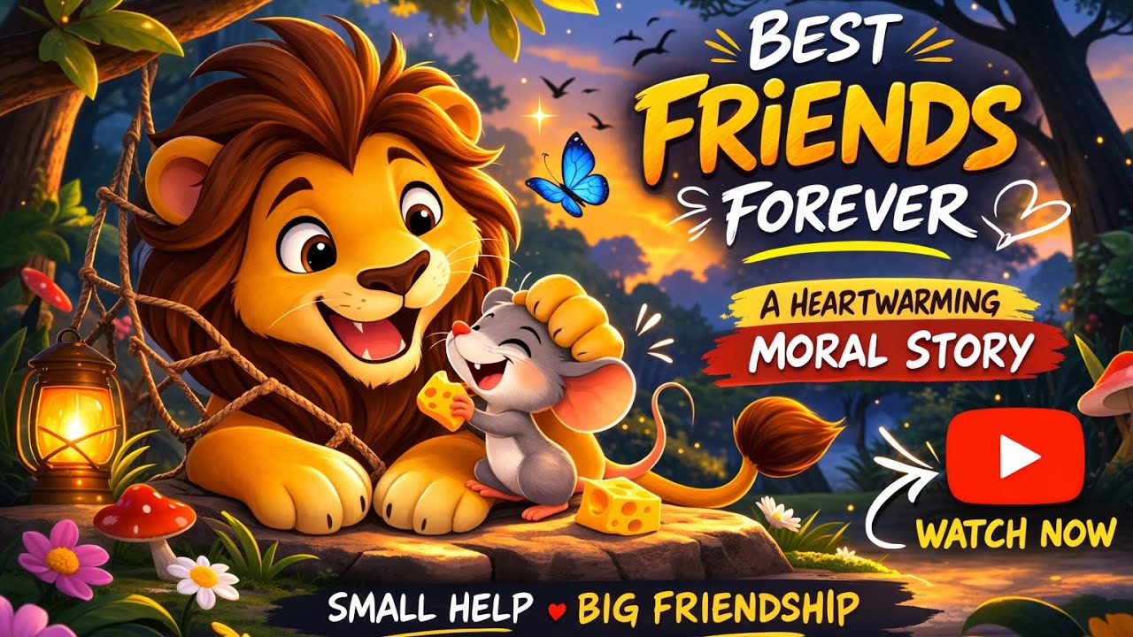 शेर और चूहा की दोस्ती 🦁🐭 | Small Help Big Power | Moral Story in Hindi