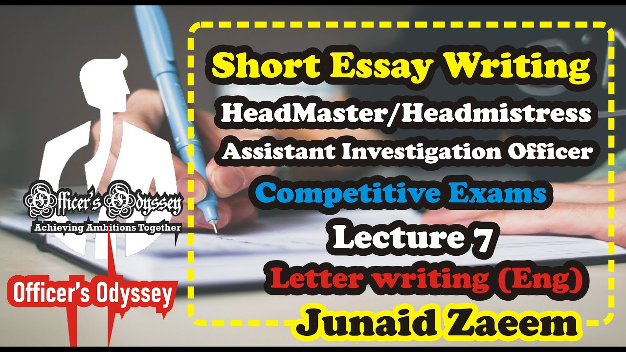Letter Writing (English) | BPSC PMS PCS | Headmaster/Headmistress | Officer's Odyssey | Junaid Zaeem