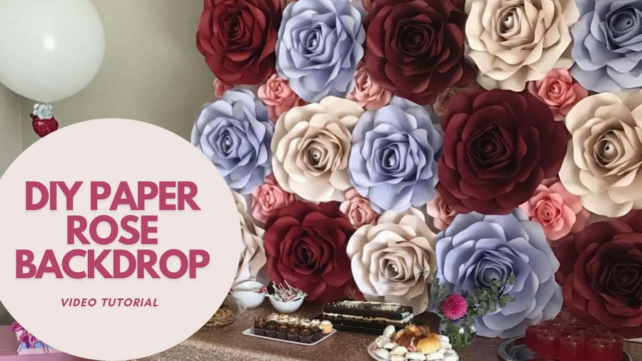 DIY Paper Rose Backdrop