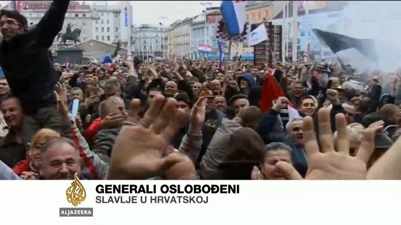 Slavlje u Hrvatskoj zbog oslobađanja generala - Al Jazeera Balkans