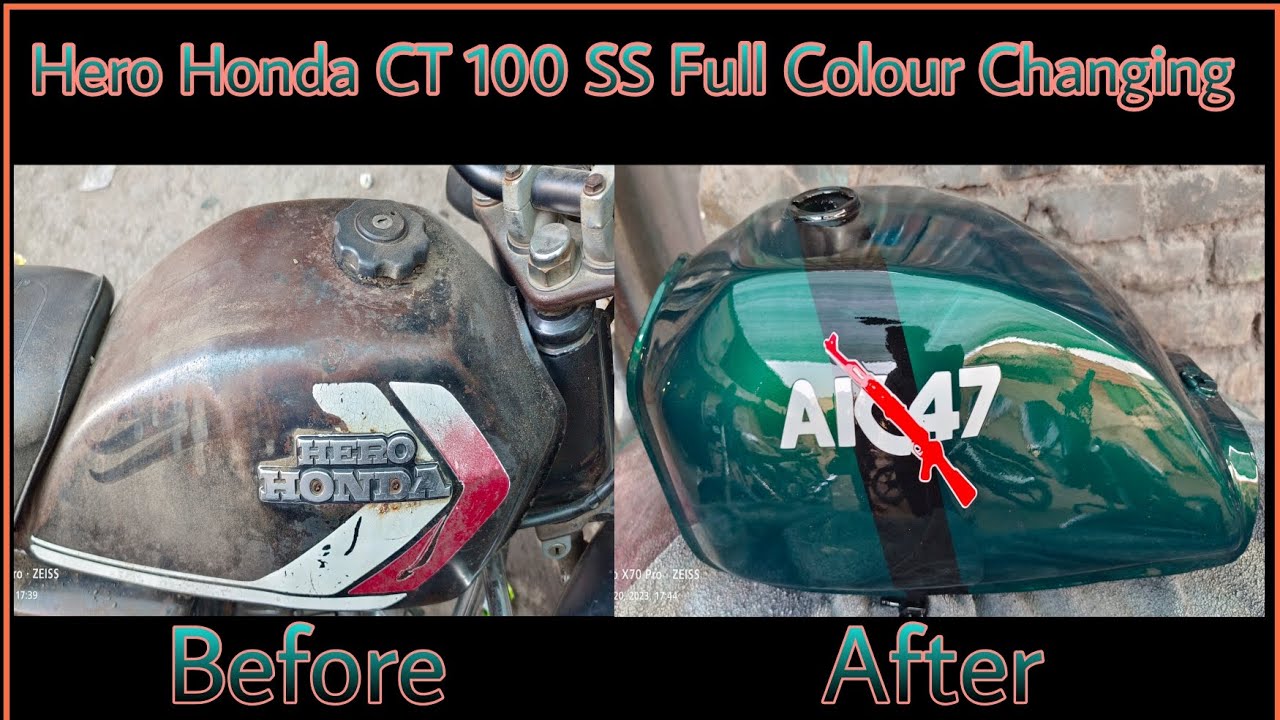 Hero Honda CD 100 SS Spray Painting