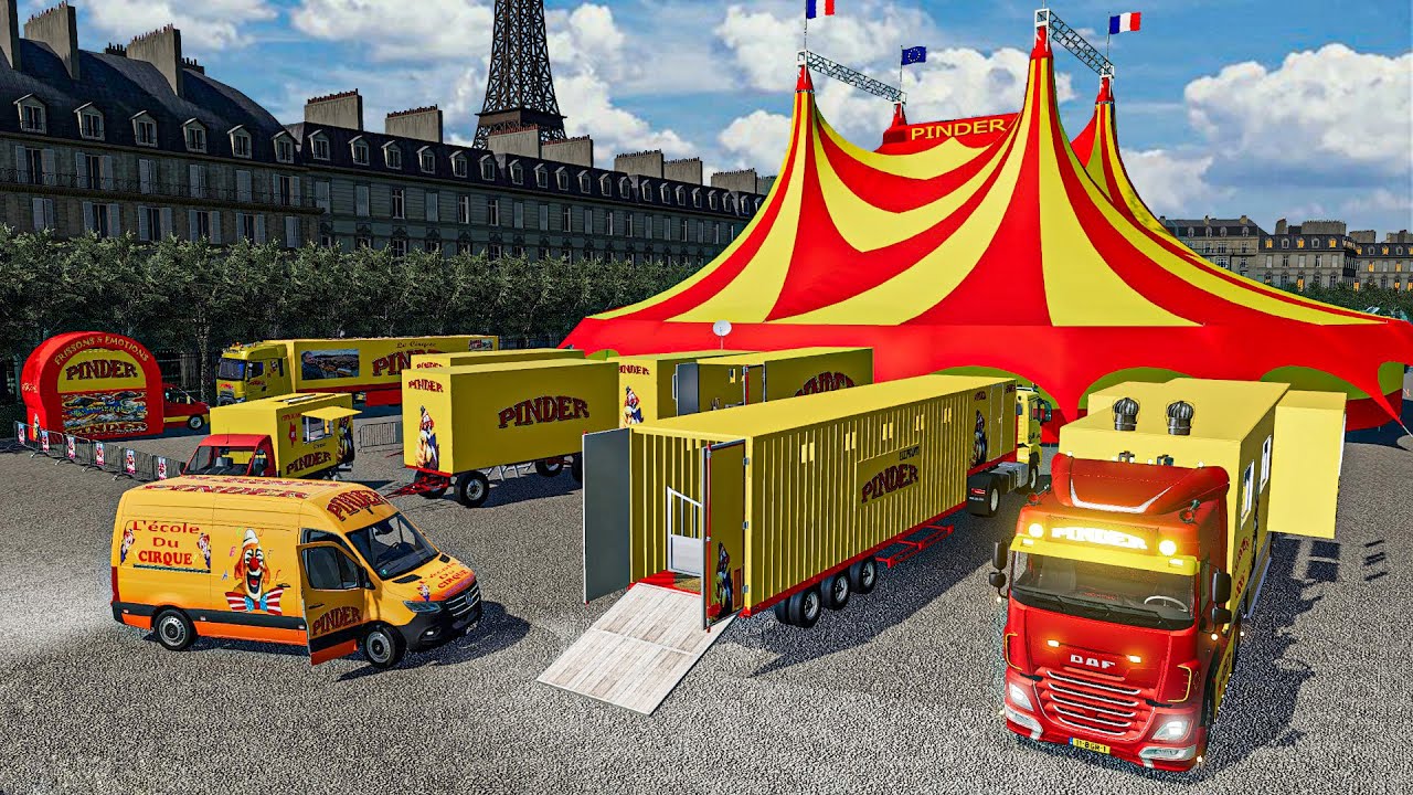 Arrivée du CIRQUE PINDER à PARIS (Montage et Test) | Farming Simulator